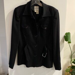 VINTAGE MORE DASH THAN CASH black safari pocket brother blazer 8 lined